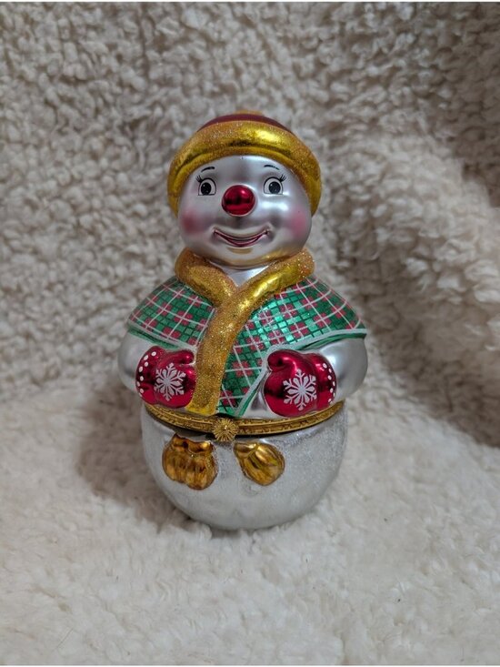 Christopher Radko Other - Christopher Radko Galerie Snowman Hinged Trinket Box Christmas Ornament 2005